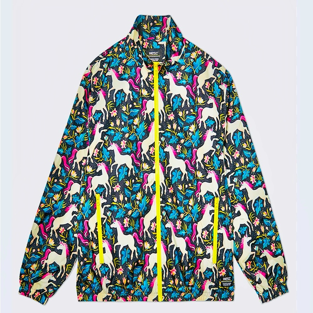 🆕🔖 WeSC✨ Unicorn AOP Track Jacket 🦄 Unisex ✨ Men S | Women’s M | Size 3🦄NWT
